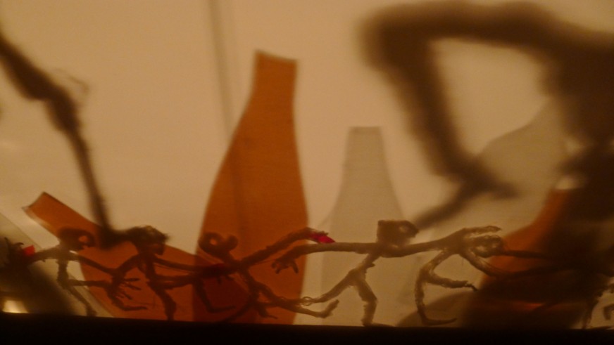 Lucia Ronchetti: Studio in forma di rosa  - shadow figures by Adelheid Kreisz