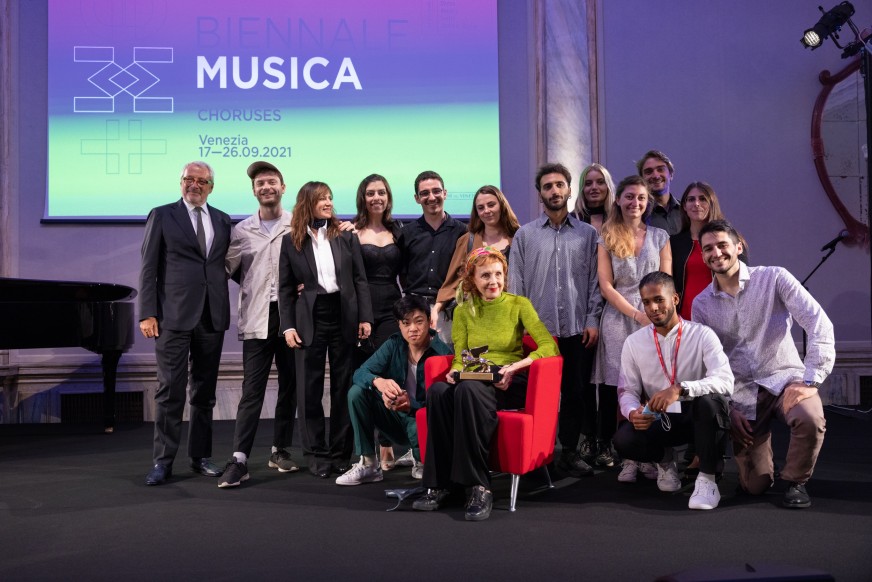 Lucia Ronchetti: with Kaija Saariaho, Roberto Cicutto and the Biennale College Musica, Venezia, 2021