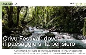 Lucia Ronchetti: CRIVU Festival in Orsomarso (Calabria)